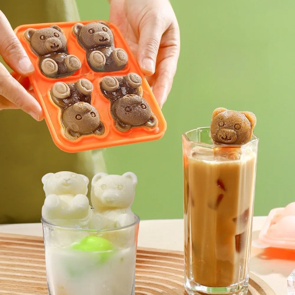 4 Cavity Ice Tray Bear ShapeSilicone Ice Cube Mold Reusable Whiskey Ice Ball Tray Summer Juice Drinking Frozen Accessories
4 Cavity Ice Tray Bear ShapeSilicone Ice Cube Mold Reusable Whiskey Ice Ball Tray Summer Juice Drinking Frozen Accessories
