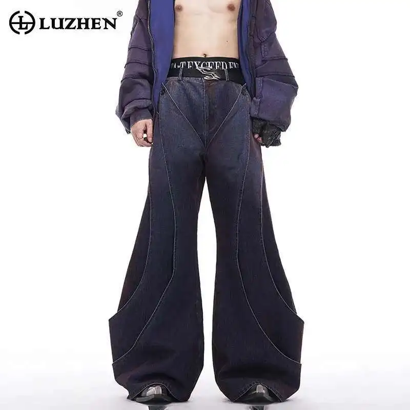 LUZHEN High-end Deconstruction Jeans Men's Gradient Color Curved Knife Wide Leg Denim Pants Original Patchwork Streetwear LZ8063
LUZHEN High-end Deconstruction Jeans Men's Gradient Color Curved Knife Wide Leg Denim Pants Original Patchwork Streetwear LZ8063