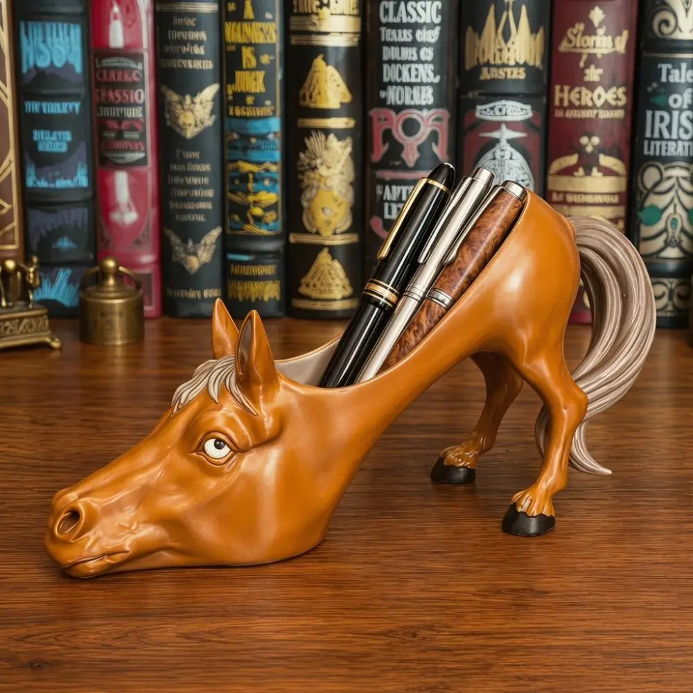 PLA Horse Sculpture Pen Holder Elegant Light Luxury Design Lucky Horse Figurine Multifunctional Premium Quality
PLA Horse Sculpture Pen Holder Elegant Light Luxury Design Lucky Horse Figurine Multifunctional Premium Quality