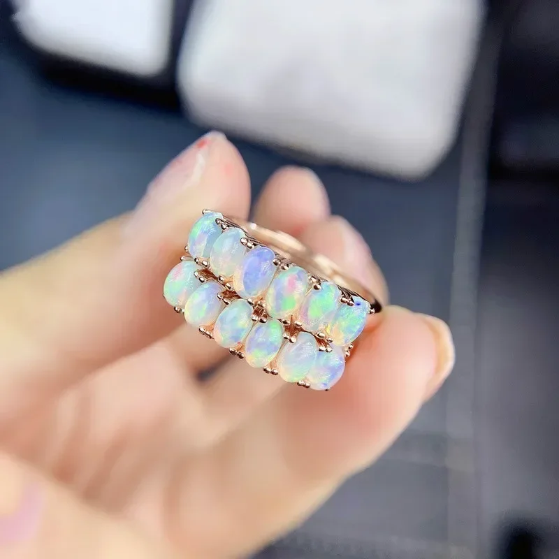 Natural Opal Woman Rings Change Fire Color Mysterious 925 Silver Various Color Gemstones Engagement Rings for Women
Natural Opal Woman Rings Change Fire Color Mysterious 925 Silver Various Color Gemstones Engagement Rings for Women