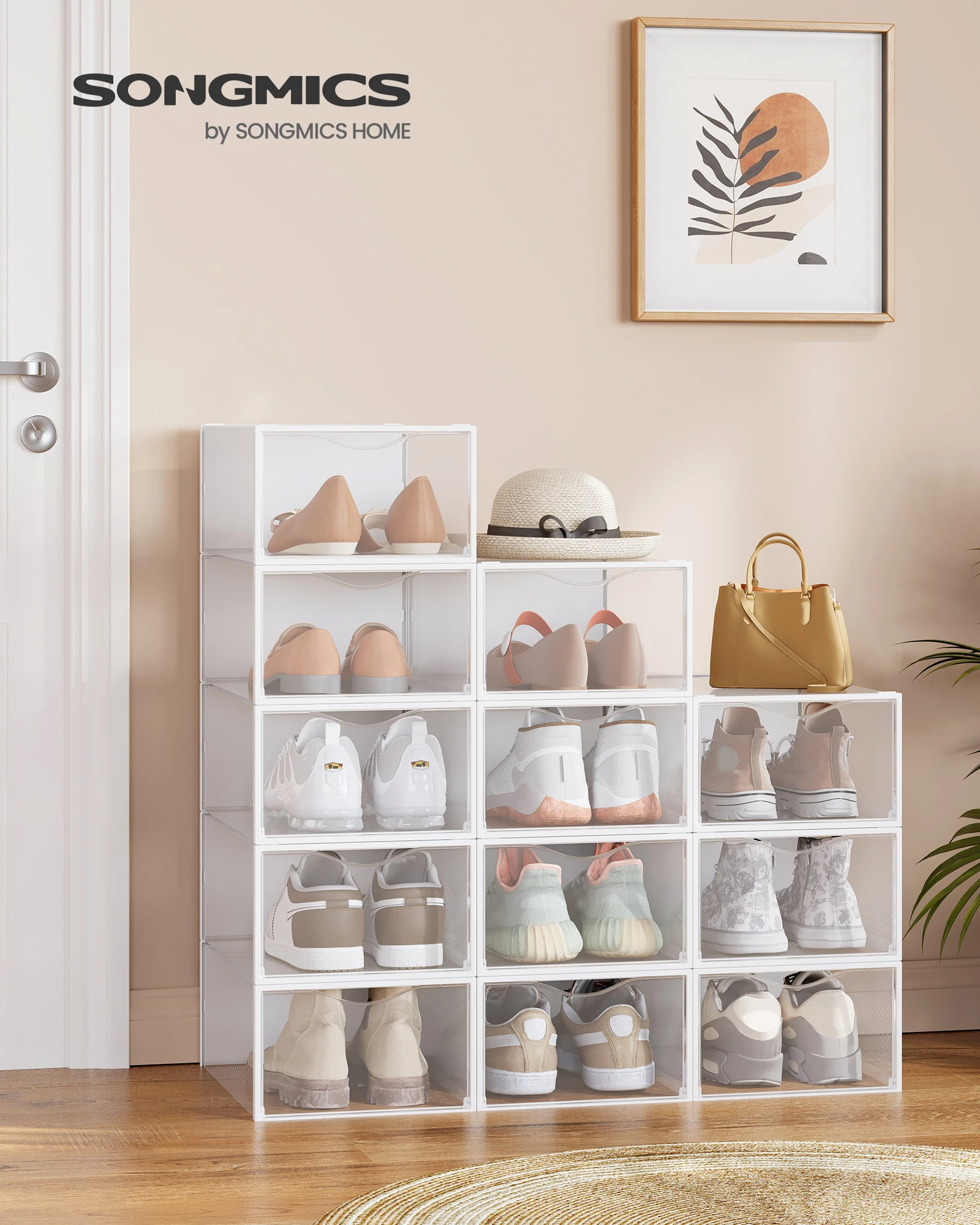 SONGMICS Shoe Boxes, Shoe Storage Organizers Rack for Closet, Plastic Stackable Sneaker Containers Case, 12 Pack
SONGMICS Shoe Boxes, Shoe Storage Organizers Rack for Closet, Plastic Stackable Sneaker Containers Case, 12 Pack
