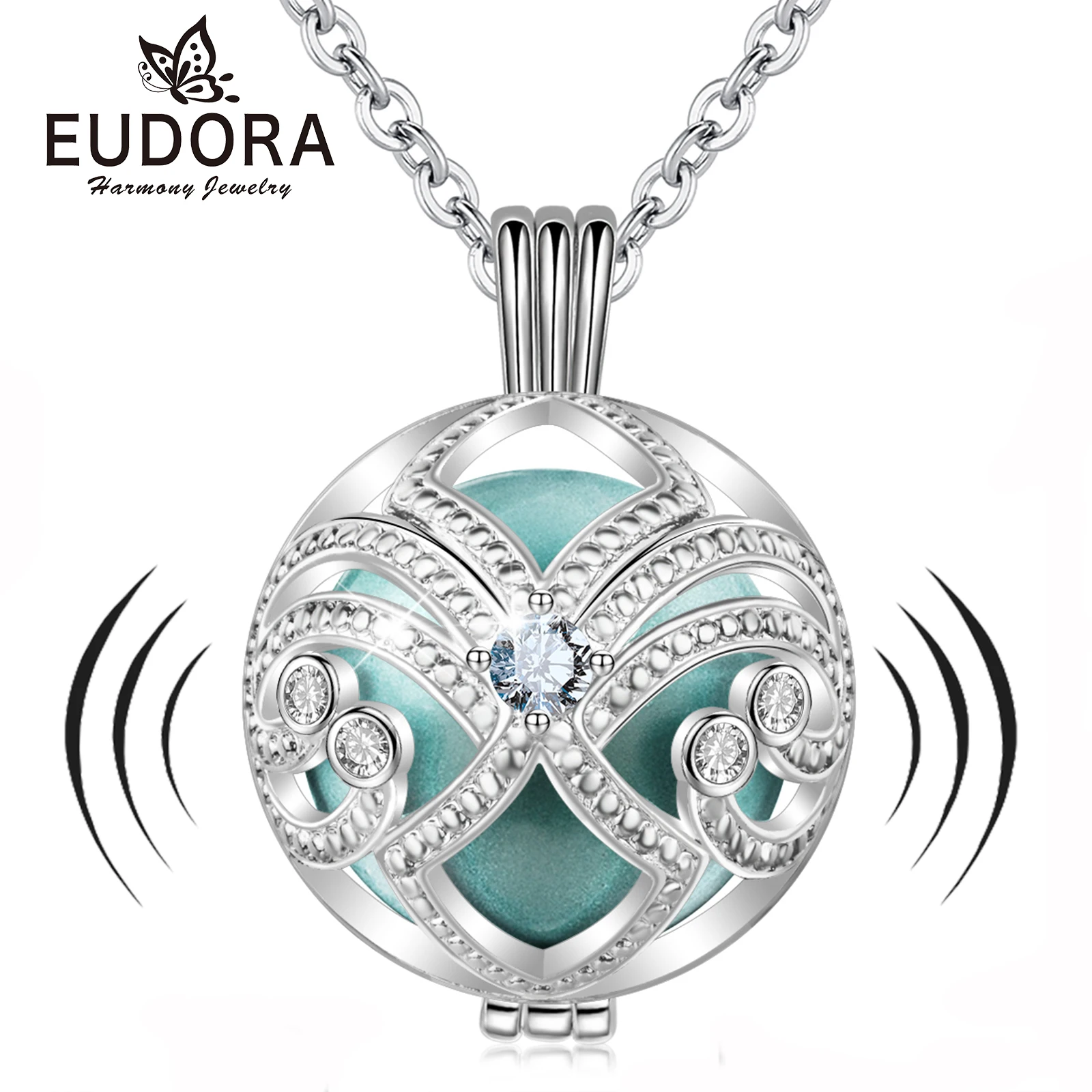 Eudora Bola de Grossesse Necklace 20mm Angel Caller Musical Bell Pendant Flower Harmony Ball DIY Jewelry Gift for Pregnant Women
Eudora Bola de Grossesse Necklace 20mm Angel Caller Musical Bell Pendant Flower Harmony Ball DIY Jewelry Gift for Pregnant Women
