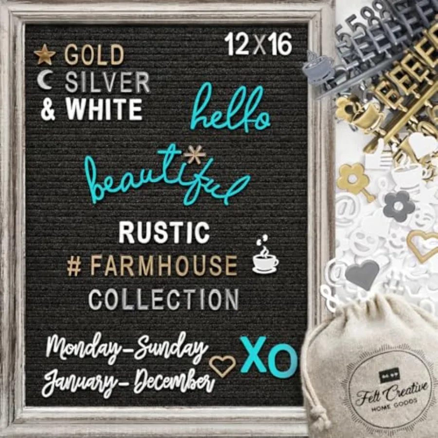 Farmhouse Felt Letter Board Sign with Stand - Rustic Wood Frame Announcement Board for New Baby, Pregnancy Announcement Sign, 1
Farmhouse Felt Letter Board Sign with Stand - Rustic Wood Frame Announcement Board for New Baby, Pregnancy Announcement Sign, 1