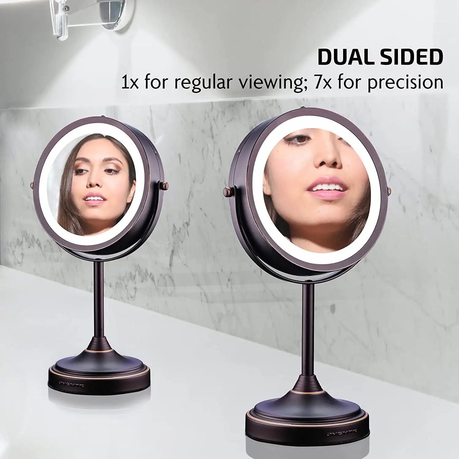 Espejo de Maquillaje de Mesa Iluminado de 7'', Lupa 1X y 7X, LED Redondo Giratorio de Doble Cara
Espejo de Maquillaje de Mesa Iluminado de 7'', Lupa 1X y 7X, LED Redondo Giratorio de Doble Cara