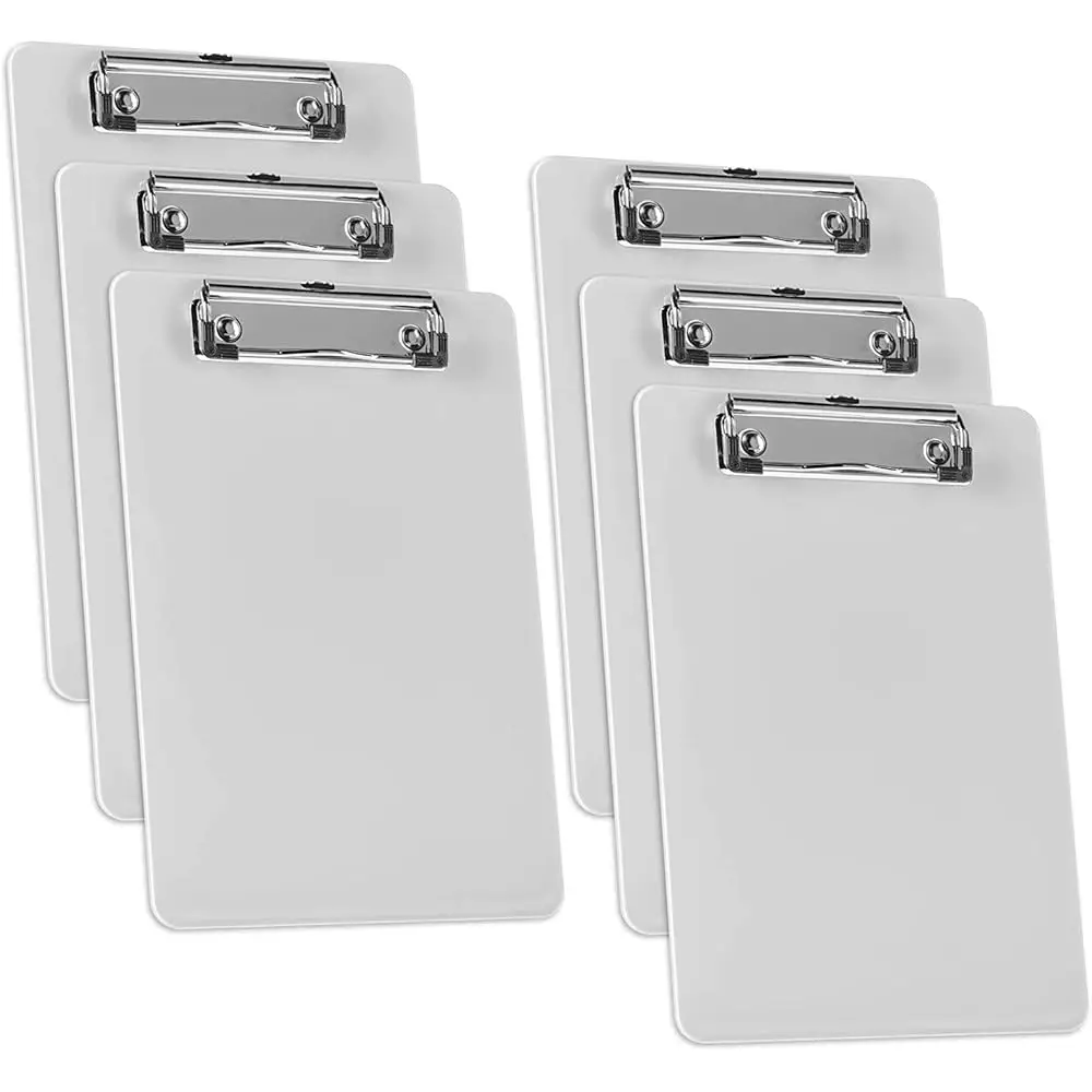Free Shipping-Clipboard Memo Size A5 (9 1/4” x 6 5/16”) Low Profile Clip (Plastic) (White Color) (6 Pack)
Free Shipping-Clipboard Memo Size A5 (9 1/4” x 6 5/16”) Low Profile Clip (Plastic) (White Color) (6 Pack)