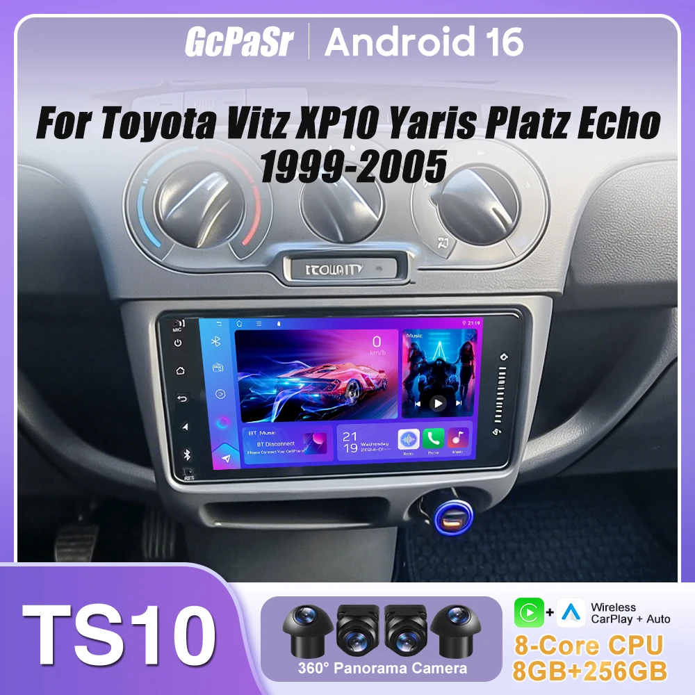 For Toyota Vitz XP10 Yaris Platz Echo 1999-2005 Car Radio Carplay GPS Navigation Android Auto Stereo WiFi Unit 4G 5G No 2din DVD
For Toyota Vitz XP10 Yaris Platz Echo 1999-2005 Car Radio Carplay GPS Navigation Android Auto Stereo WiFi Unit 4G 5G No 2din DVD