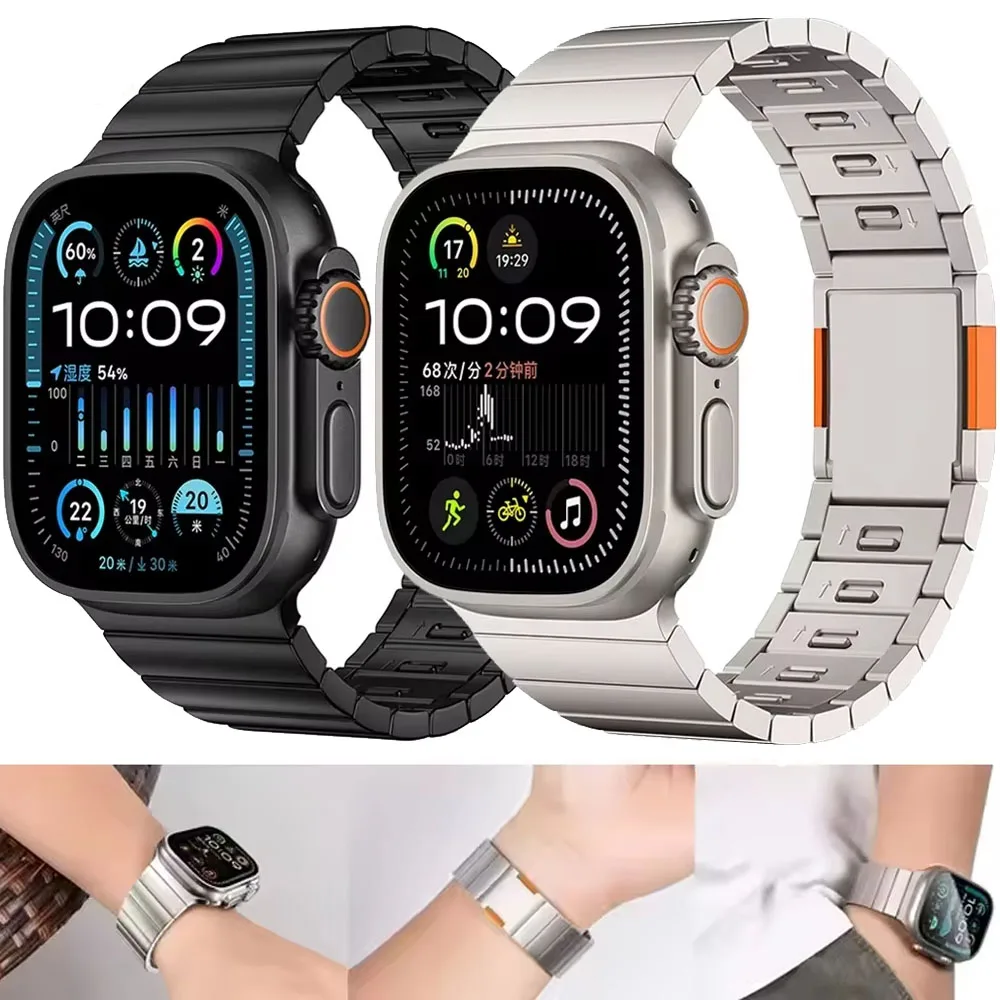 Metal Strap for Apple Watch Ultra 49mm10 46mm 9 8 7 45mm Magnetic Comfortable Breathable Band IWatch 6 5 4 SE 44mm Accessories
Metal Strap for Apple Watch Ultra 49mm10 46mm 9 8 7 45mm Magnetic Comfortable Breathable Band IWatch 6 5 4 SE 44mm Accessories