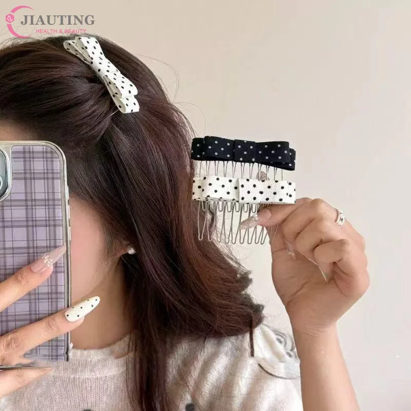 1 Pcs Polka Dot Bow Hair Combs Adorable Non Slip Metal Teeth For Daily Wear Parties Weddings Hair Styling
1 Pcs Polka Dot Bow Hair Combs Adorable Non Slip Metal Teeth For Daily Wear Parties Weddings Hair Styling