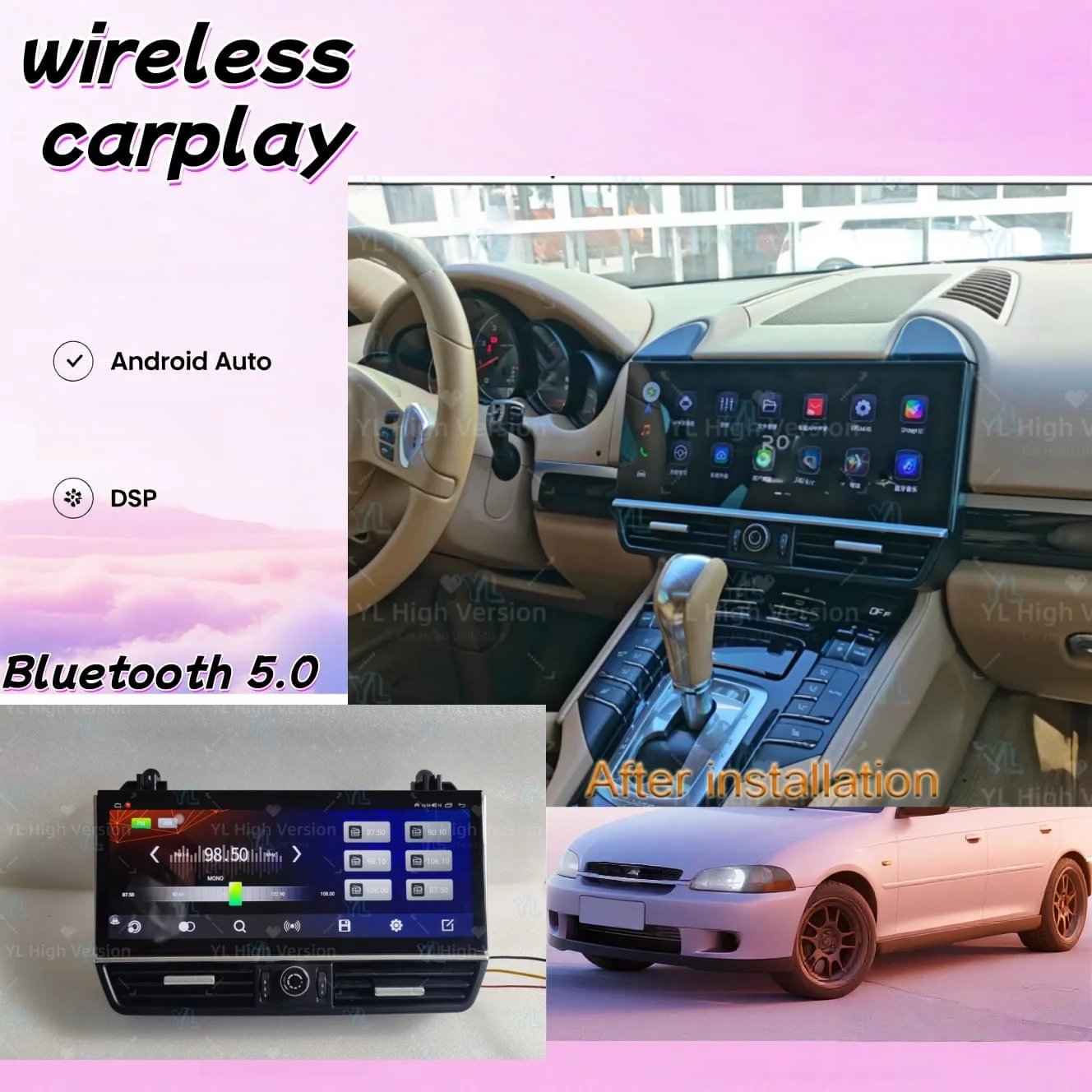 CY 12.3" Android 14.0 For Porsche Cayenne 2010-2017 Car Radio DSP Stereo Multimedia Video Player GPS Navi WiFi Bluetooth CarPlay
CY 12.3" Android 14.0 For Porsche Cayenne 2010-2017 Car Radio DSP Stereo Multimedia Video Player GPS Navi WiFi Bluetooth CarPlay