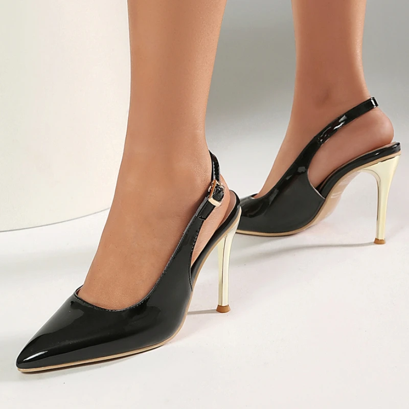 Women's High Heels Pumps Shoes Big Size 48 Fashion Point toe Slingback Black white Nude Heeled Wedding Dress Shoes Lady 2026
Women's High Heels Pumps Shoes Big Size 48 Fashion Point toe Slingback Black white Nude Heeled Wedding Dress Shoes Lady 2026