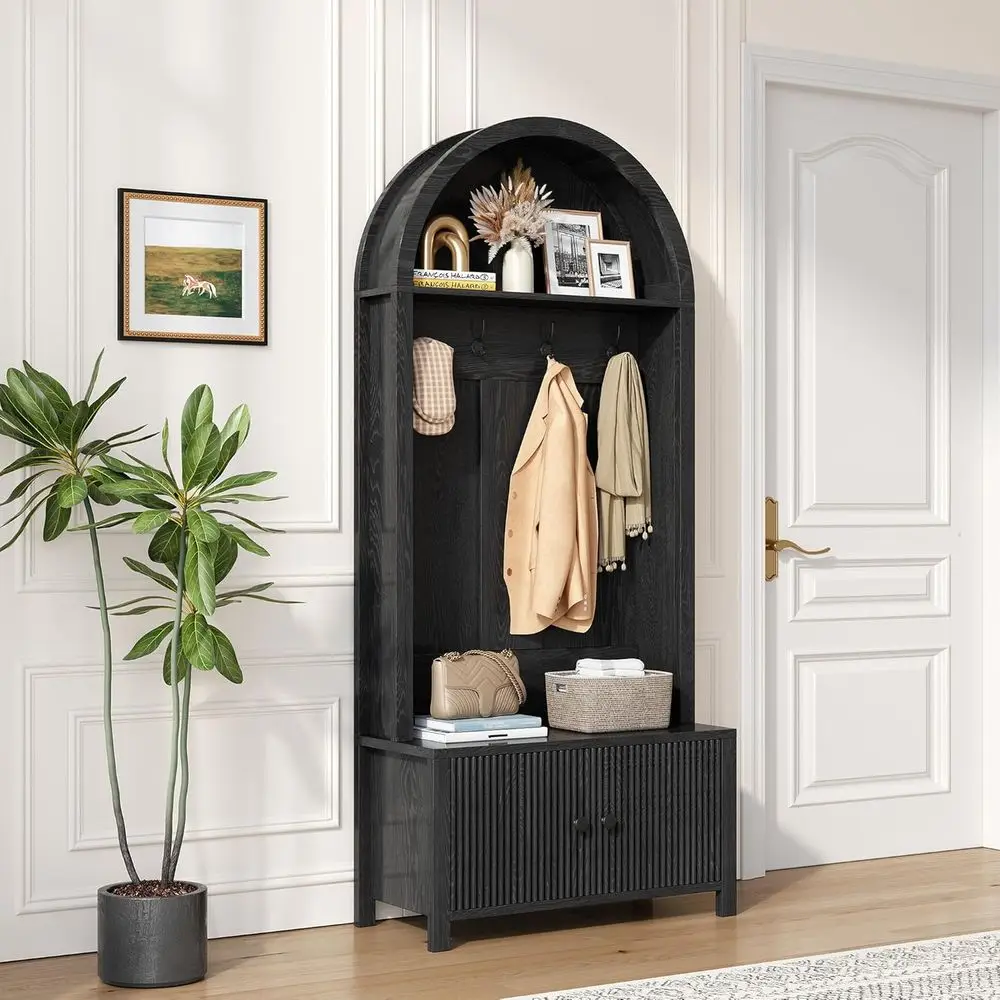 Hall Tree with Bench and Shoe Storage, 4-in-1 Mudroom Entryway Coat Rack & armhouse Style urniture Organizer, Shoe Storage Cabin
Hall Tree with Bench and Shoe Storage, 4-in-1 Mudroom Entryway Coat Rack & armhouse Style urniture Organizer, Shoe Storage Cabin