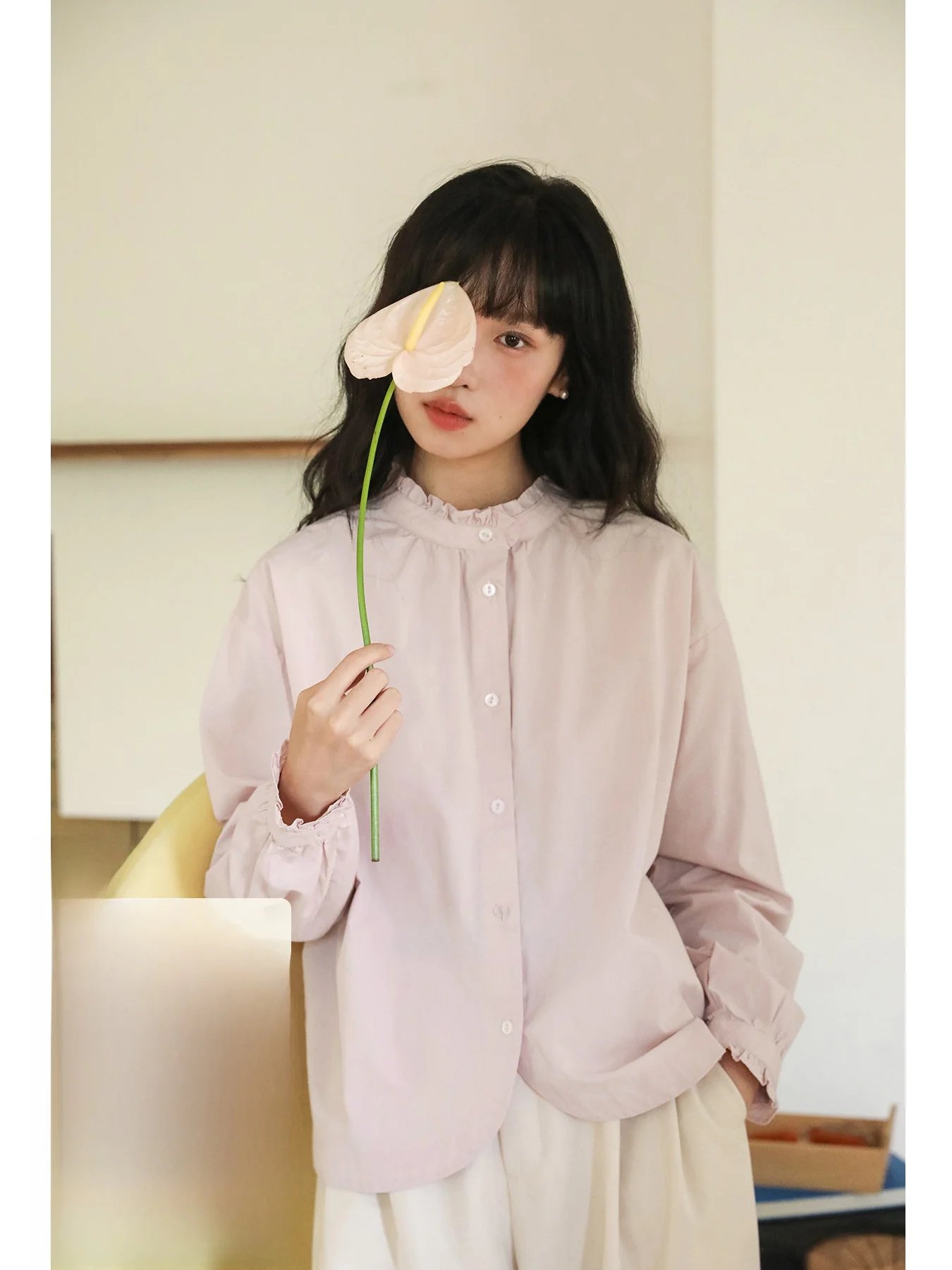 Pink Pure Cotton Long Sve irt Waed Cotton Floral Collar Women's Autumn Top Warm Straight Cut Regular Length Butto...
Pink Pure Cotton Long Sve irt Waed Cotton Floral Collar Women's Autumn Top Warm Straight Cut Regular Length Butto...