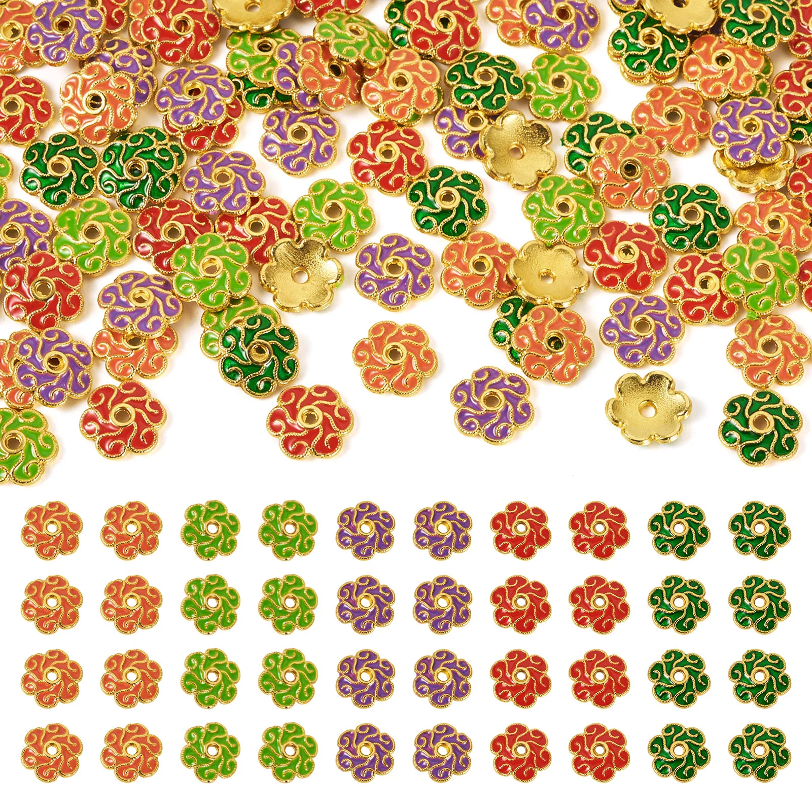 1 Set Alloy Enamel Bead Caps Flower Mixed Color for Making DIY Jewelry Bracelet Necklace Earring Accessories
1 Set Alloy Enamel Bead Caps Flower Mixed Color for Making DIY Jewelry Bracelet Necklace Earring Accessories