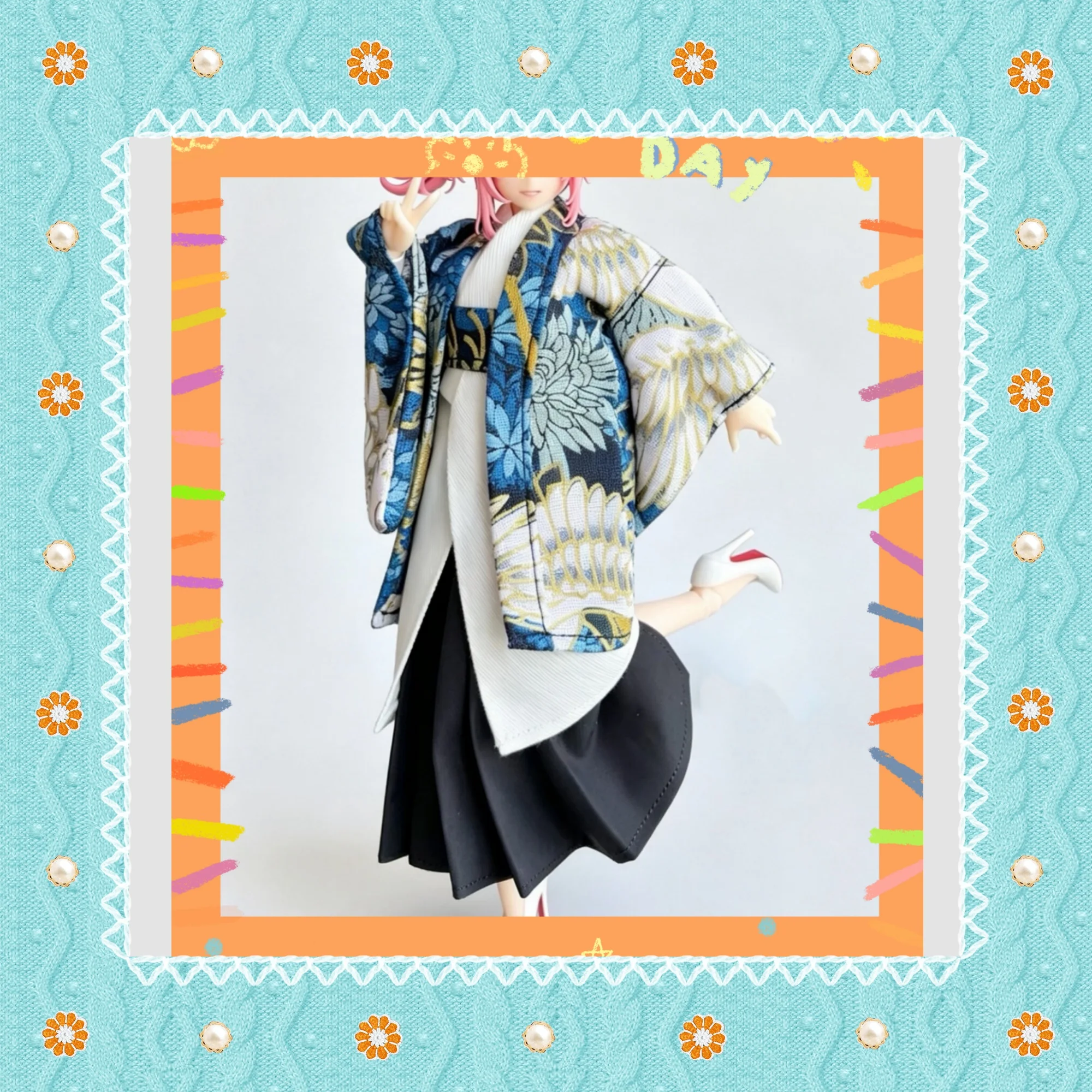 【Clothing Only】1/12 Sleeveless Inner Lining Feather Woven Wide Sleeved Kimono Belt Set Fit 6inch Nest Shell Action Figure
【Clothing Only】1/12 Sleeveless Inner Lining Feather Woven Wide Sleeved Kimono Belt Set Fit 6inch Nest Shell Action Figure