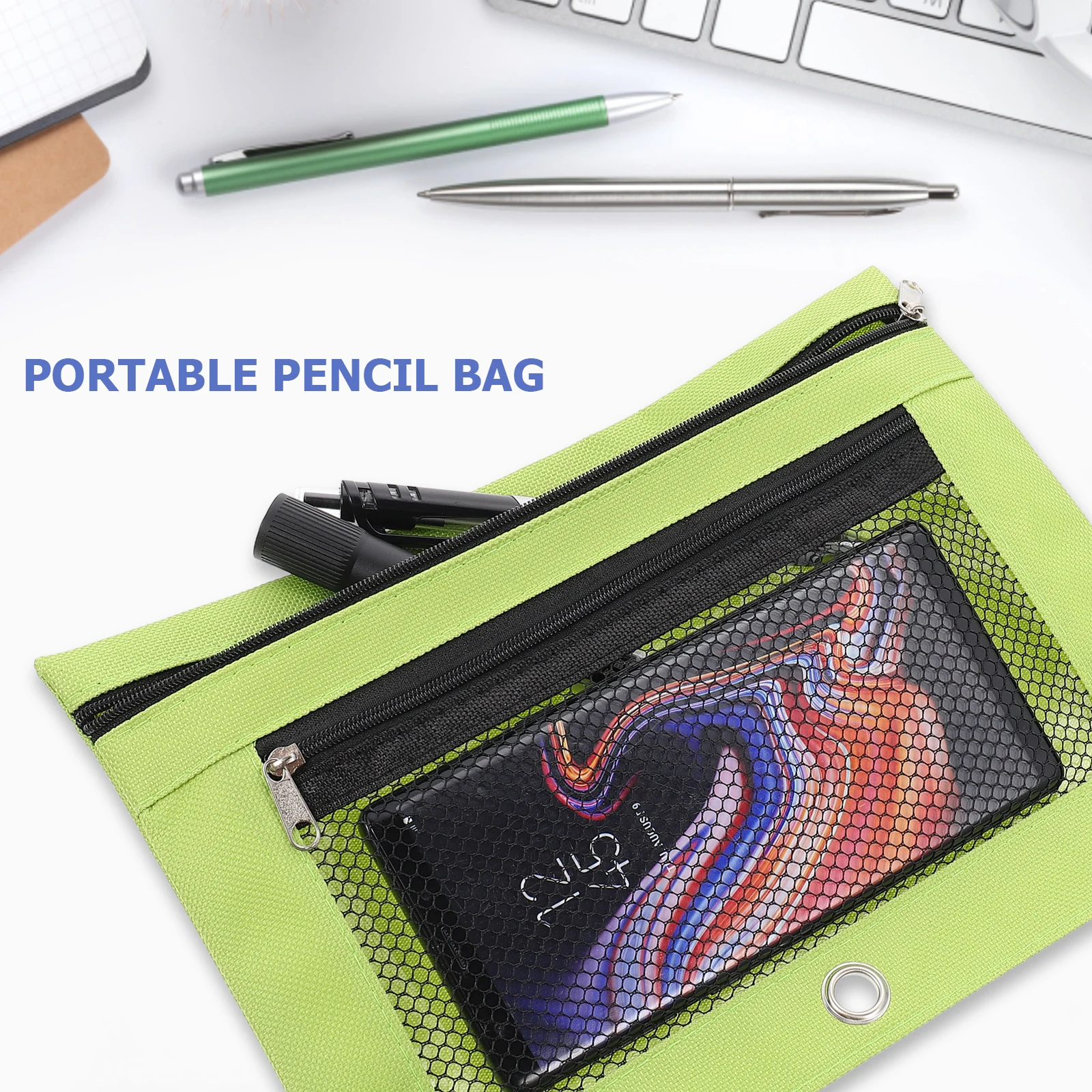 2pcs Large Capacity Zipper Pencil Pouches Pen Bags Portable Stationery Bags Binder Mesh Design Wear-Resist Oxford Cloth Pen
2pcs Large Capacity Zipper Pencil Pouches Pen Bags Portable Stationery Bags Binder Mesh Design Wear-Resist Oxford Cloth Pen