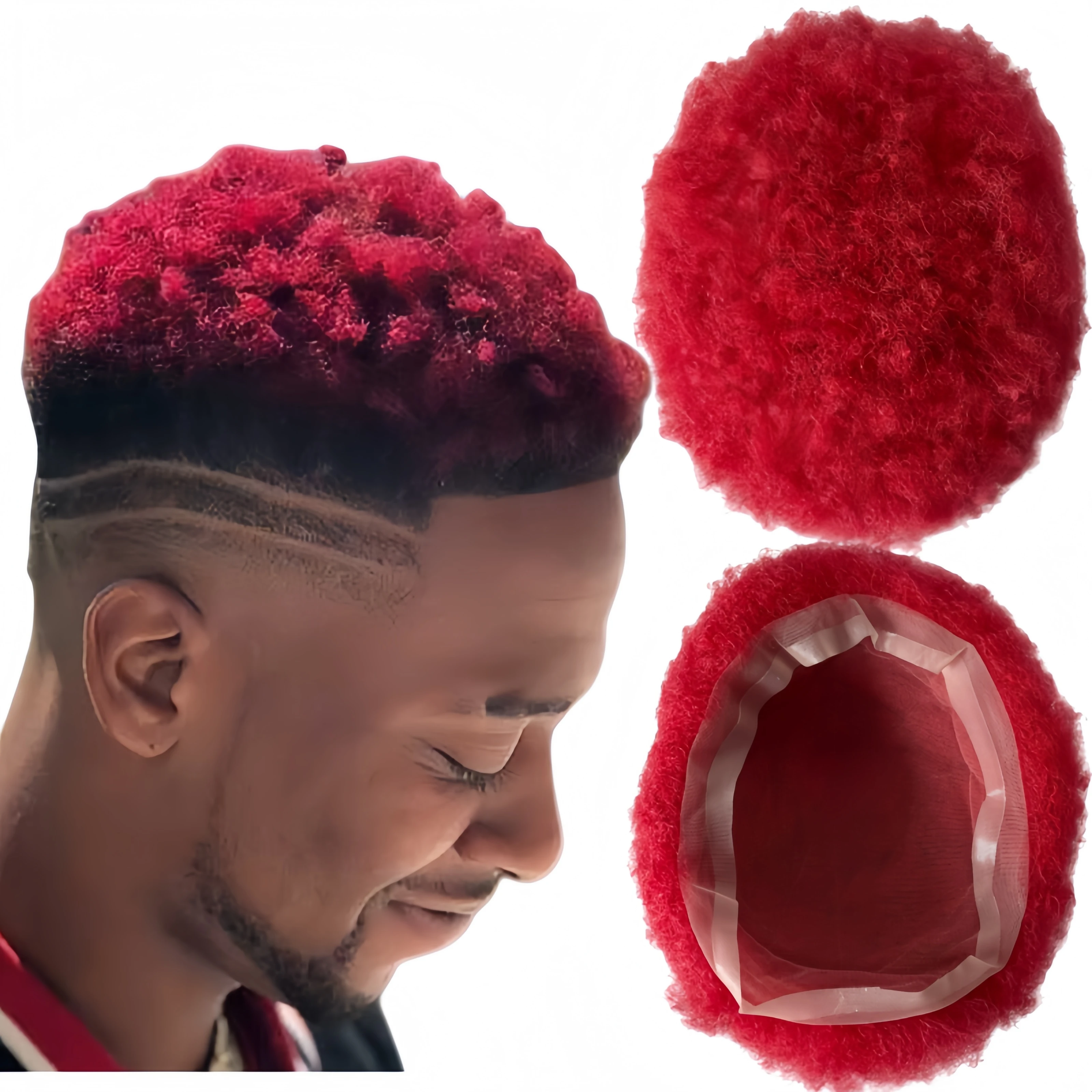 Indian Virgin Human Hair Systems Red 4mm Root Afro Toupee 8x10 Full Lace Units for Black Men
Indian Virgin Human Hair Systems Red 4mm Root Afro Toupee 8x10 Full Lace Units for Black Men