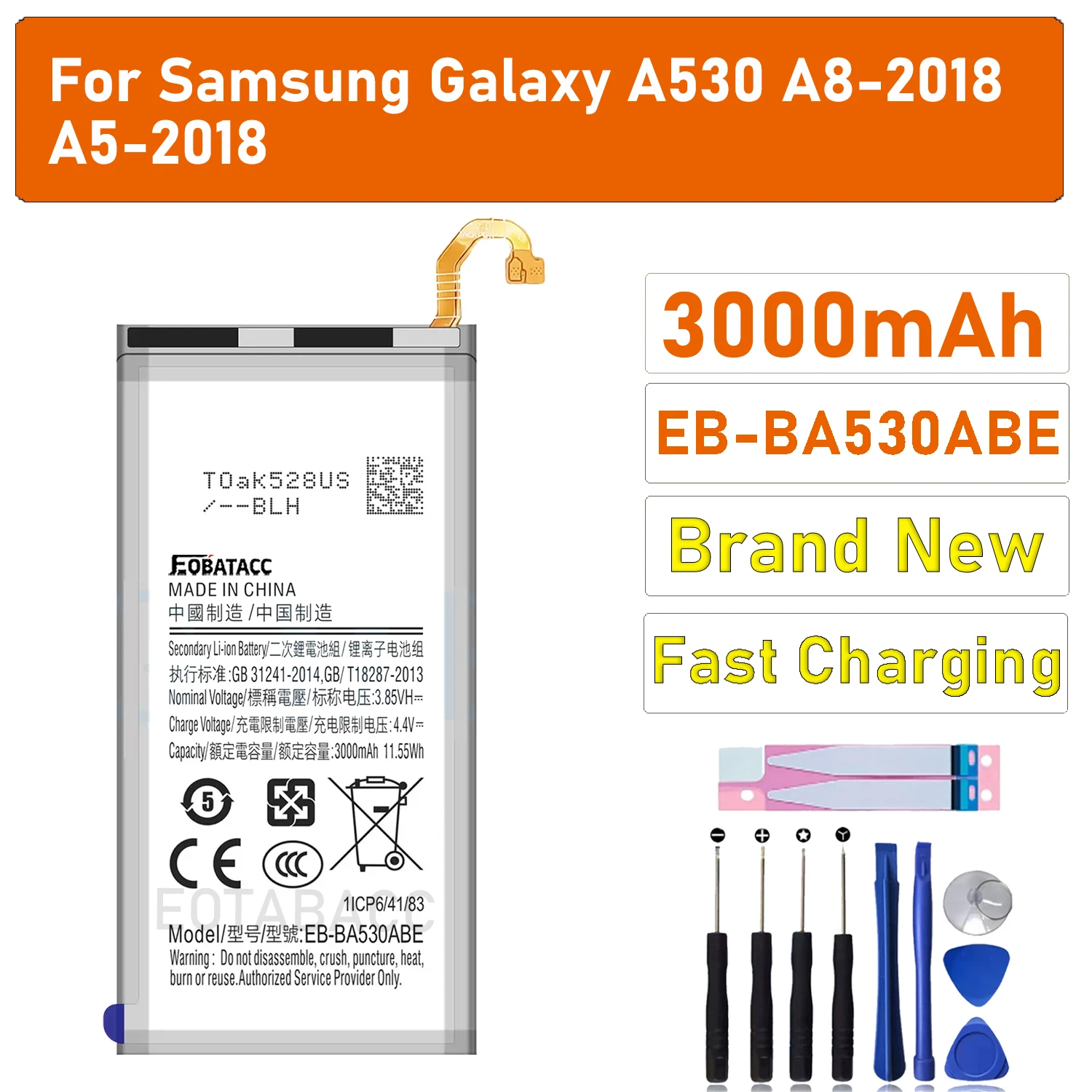 2025 год EOTABACC Высокое качество 100% оригинальный аккумулятор EB-BA530ABE для Samsung A530 A8-2018 A5-2018/Feel2 аккумулятор + инструменты
2025 год EOTABACC Высокое качество 100% оригинальный аккумулятор EB-BA530ABE для Samsung A530 A8-2018 A5-2018/Feel2 аккумулятор + инструменты