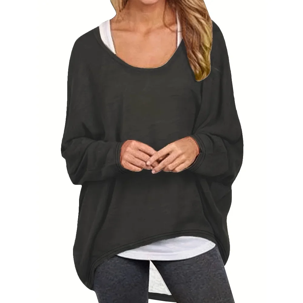 Плюс размер 1XL-5XL, женский рукав «летучая мышь», спереди, короткая сзади, длинный пуловер, футболка, весенняя мода, топ в стиле ретро с цветными блоками
Плюс размер 1XL-5XL, женский рукав «летучая мышь», спереди, короткая сзади, длинный пуловер, футболка, весенняя мода, топ в стиле ретро с цветными блоками