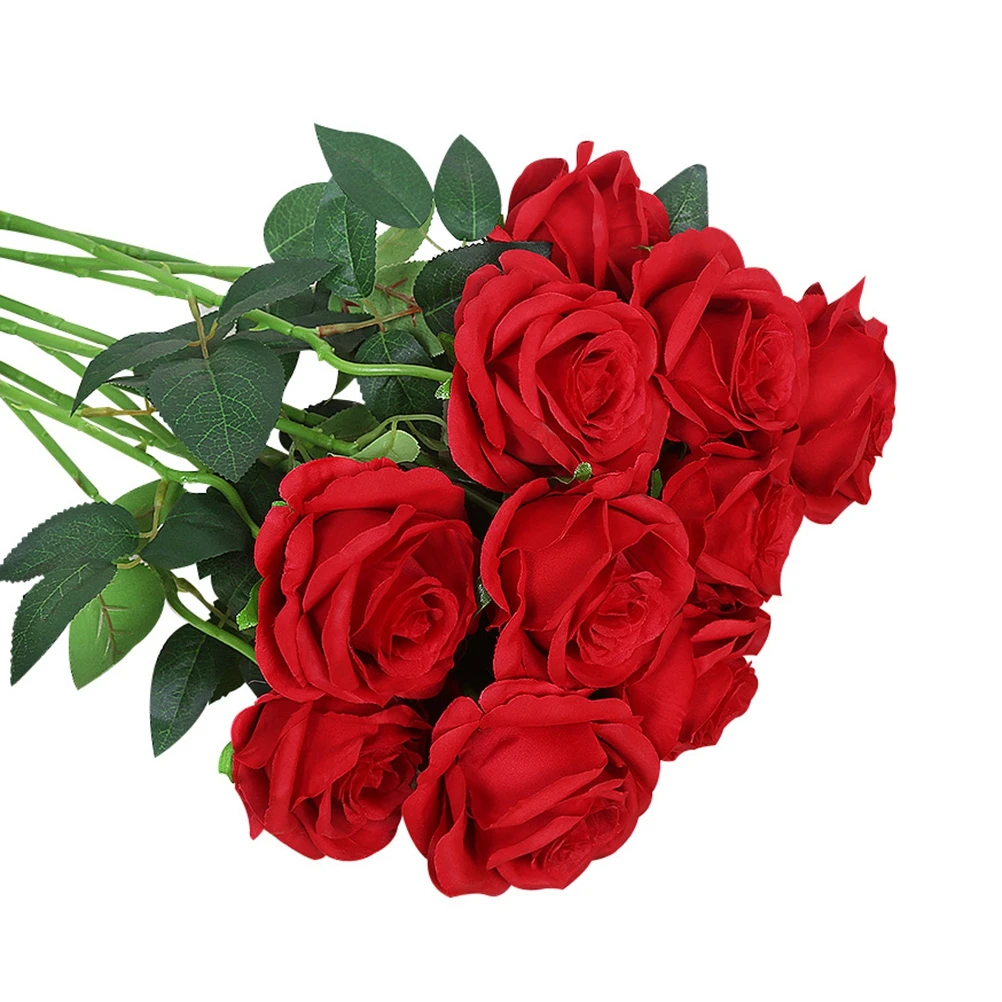 10 Pcs Artificial Rose Silk Flower Realistic Petals Decorations Home Wedding Bride Vase Centerpieces Fake Faux
10 Pcs Artificial Rose Silk Flower Realistic Petals Decorations Home Wedding Bride Vase Centerpieces Fake Faux
