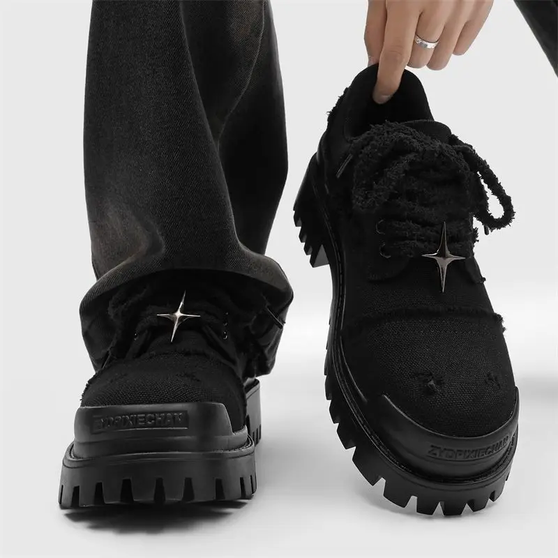 Four-Pointed Star Shoes American Denim Big Head Casual Leather Men's 7CM Heightening Shoes round Toe Warmth Provided
Four-Pointed Star Shoes American Denim Big Head Casual Leather Men's 7CM Heightening Shoes round Toe Warmth Provided