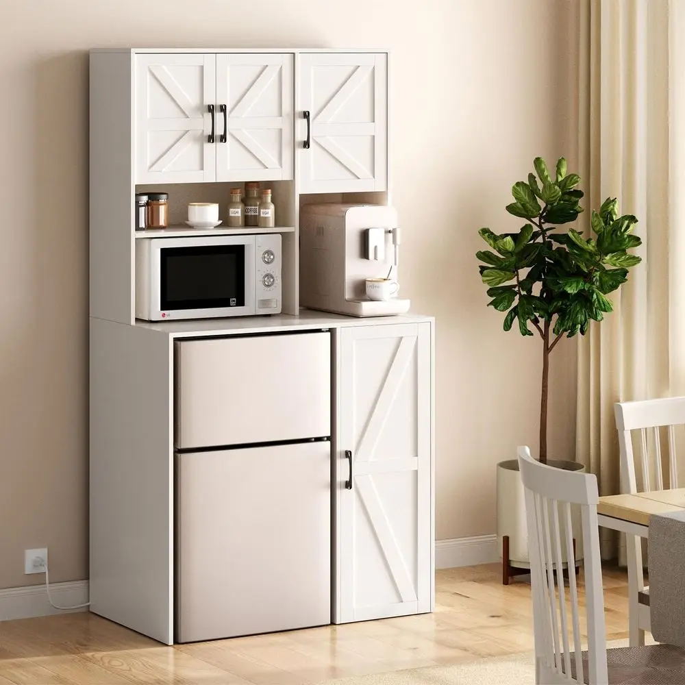 Mini Ridge Storage Cabinet with Coffee Bar, Outlet, and Microwave Shelf - Beverage Station for Kitchen or Dorm, White
Mini Ridge Storage Cabinet with Coffee Bar, Outlet, and Microwave Shelf - Beverage Station for Kitchen or Dorm, White