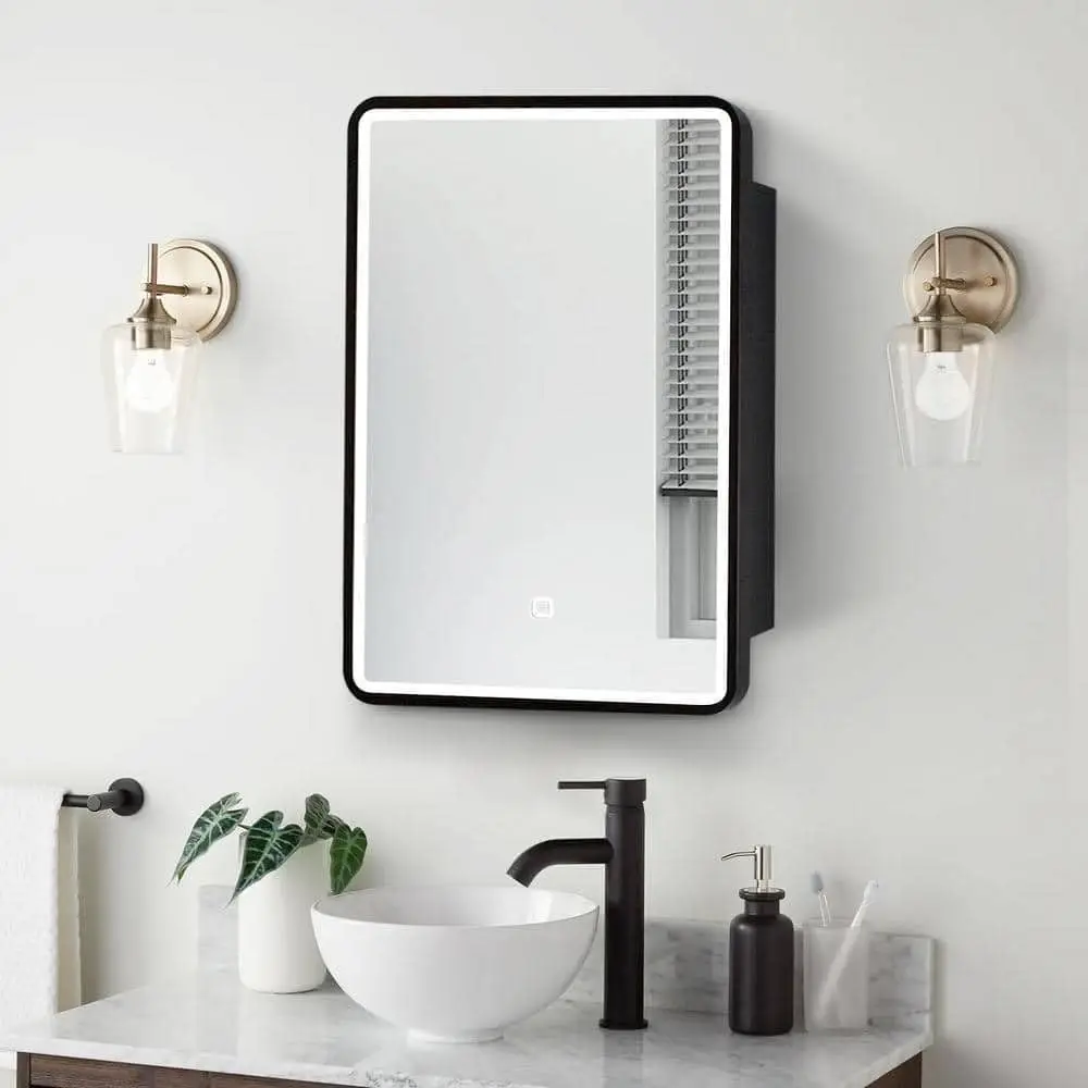 20 x 28 Inch LED-Illuminated Medicine Cabinet with Mirror, Wall-Mounted, 3-Color Dimmable Light, Anti-Fog, Tempered Glass
20 x 28 Inch LED-Illuminated Medicine Cabinet with Mirror, Wall-Mounted, 3-Color Dimmable Light, Anti-Fog, Tempered Glass
