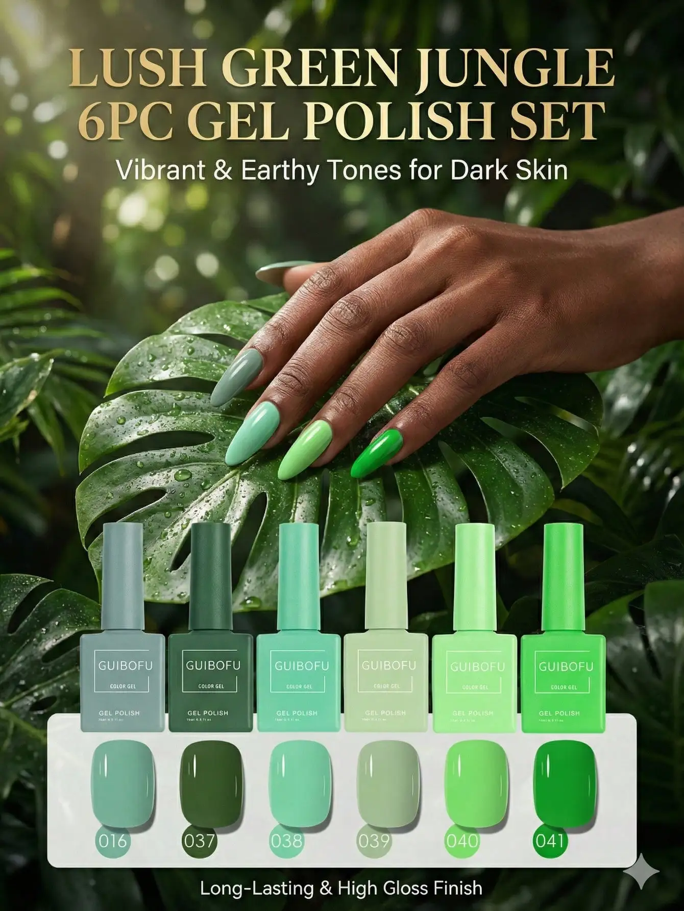 6PCS/set 15ml green gel polish set cactus emerald mint avocado spring nature soak off UV LED gel polish
6PCS/set 15ml green gel polish set cactus emerald mint avocado spring nature soak off UV LED gel polish