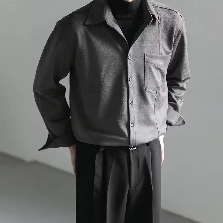 Autumn Light Mature Style Men's Long Sleeve Suede Shirt Drapey Loose Trendy Polyester Standard Fit Fashionable Business Shirt
Autumn Light Mature Style Men's Long Sleeve Suede Shirt Drapey Loose Trendy Polyester Standard Fit Fashionable Business Shirt