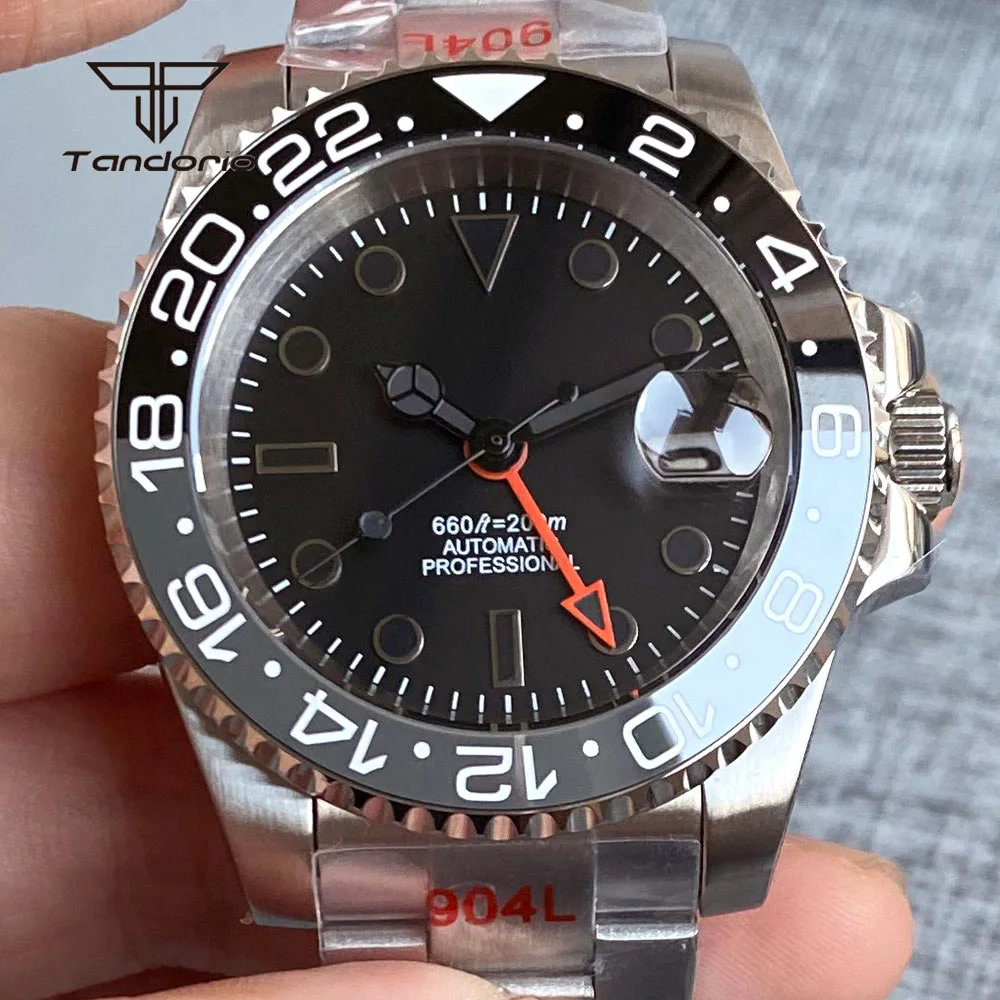Tandorio 40mm NH34 GMT Men's Automatic Mechanical Dive Watch Sapphire Date Steel Wristwatch Mechanical Waterproof 24H Bezel
Tandorio 40mm NH34 GMT Men's Automatic Mechanical Dive Watch Sapphire Date Steel Wristwatch Mechanical Waterproof 24H Bezel