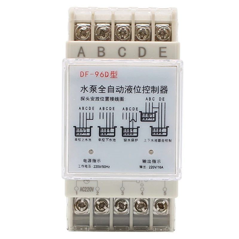 Stock Quantity DF-96D Automatic Water Level Controller Pump Cistern Auto Liquid Switch 220V Relay Switch
Stock Quantity DF-96D Automatic Water Level Controller Pump Cistern Auto Liquid Switch 220V Relay Switch