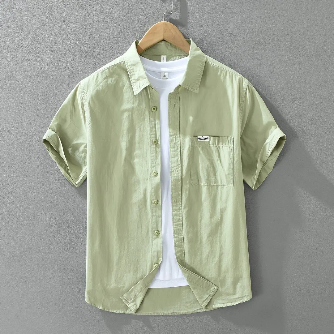 2026 New Pure Cotton White Short Sleeve Shirt for Men Casual Turn-down Collar Shirts Male Classic Simple Fashion Clothes
2026 New Pure Cotton White Short Sleeve Shirt for Men Casual Turn-down Collar Shirts Male Classic Simple Fashion Clothes