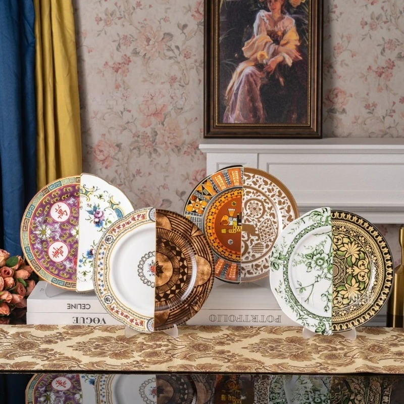 European Ceramic Plates Irregular Western Dinnerware Set Spliced Design Decorative Serving Dishes for Home Dining Tableware
European Ceramic Plates Irregular Western Dinnerware Set Spliced Design Decorative Serving Dishes for Home Dining Tableware
