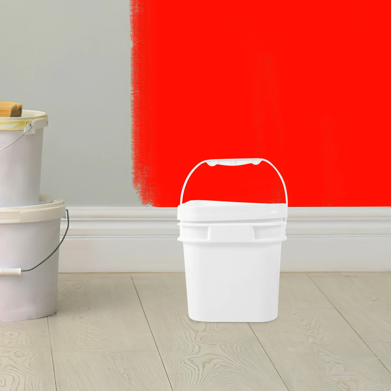 White ABS Bucket 5L Square Paint Bucket Empty Pail with Handle Empty Container for Storage PP Lightweight
White ABS Bucket 5L Square Paint Bucket Empty Pail with Handle Empty Container for Storage PP Lightweight
