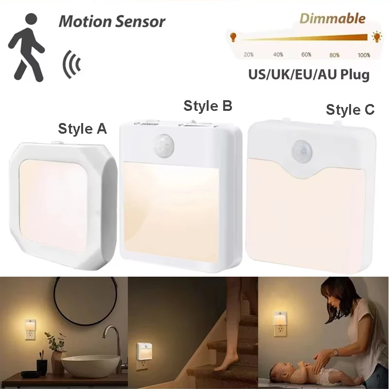 Mini LED Night Lights Dimmable Energy Saving Square Lamp Plug-in Motion Sensor Light for Under Cabinet Kitchen Living Room Aisle
Mini LED Night Lights Dimmable Energy Saving Square Lamp Plug-in Motion Sensor Light for Under Cabinet Kitchen Living Room Aisle