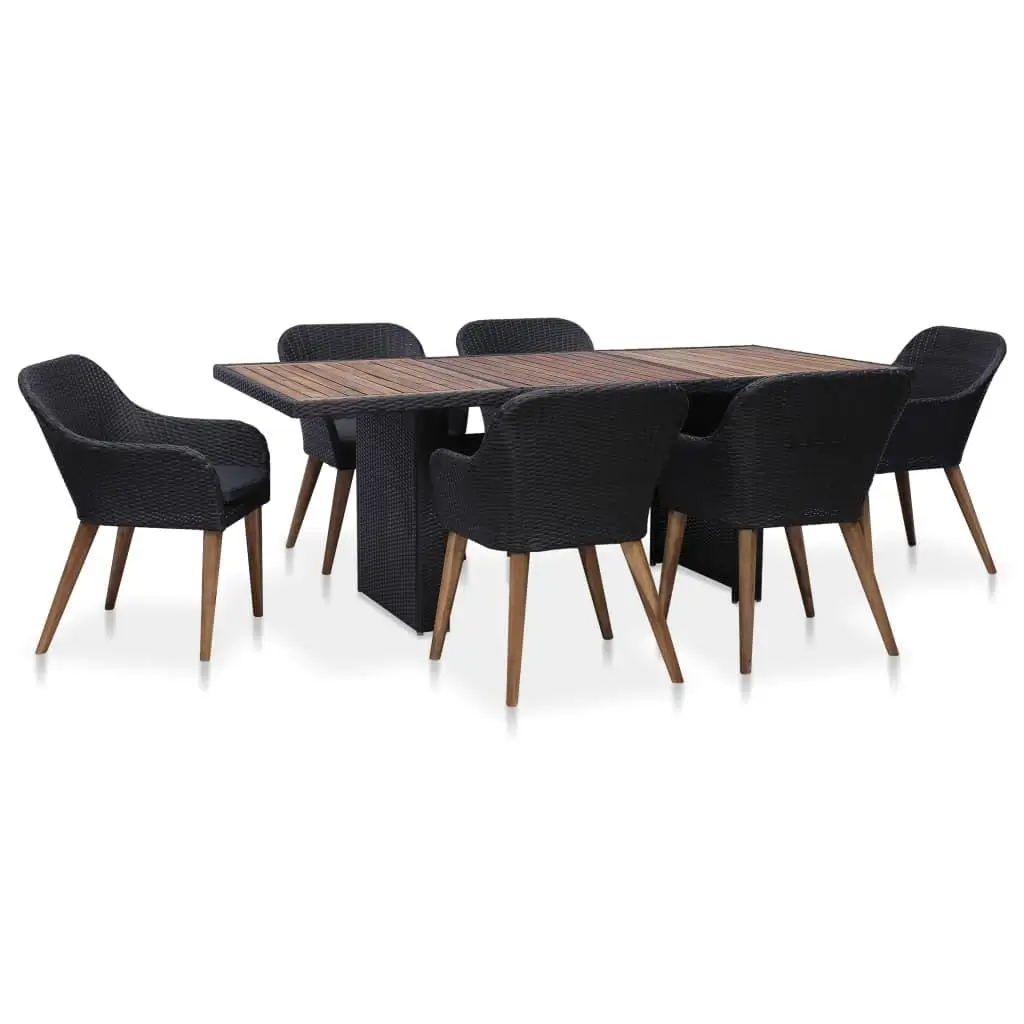 Outdoor Dining Set Modern Black Dark Grey 
Outdoor Dining Set Modern Black Dark Grey