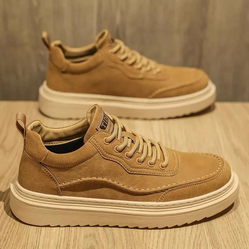 2025 New Spring Men Leather Casual Shoes Trendy Platform Sneakers High-quality Outdoors Walk Yellow Men Shoes Zapatillas Hombre
2025 New Spring Men Leather Casual Shoes Trendy Platform Sneakers High-quality Outdoors Walk Yellow Men Shoes Zapatillas Hombre