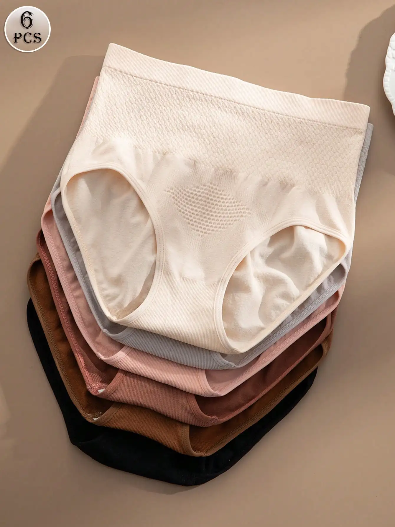 6 шт. женских бесшовных трусиков с высокой талией, мягкий и удобный комплект нижнего белья для повседневной носки
6 шт. женских бесшовных трусиков с высокой талией, мягкий и удобный комплект нижнего белья для повседневной носки