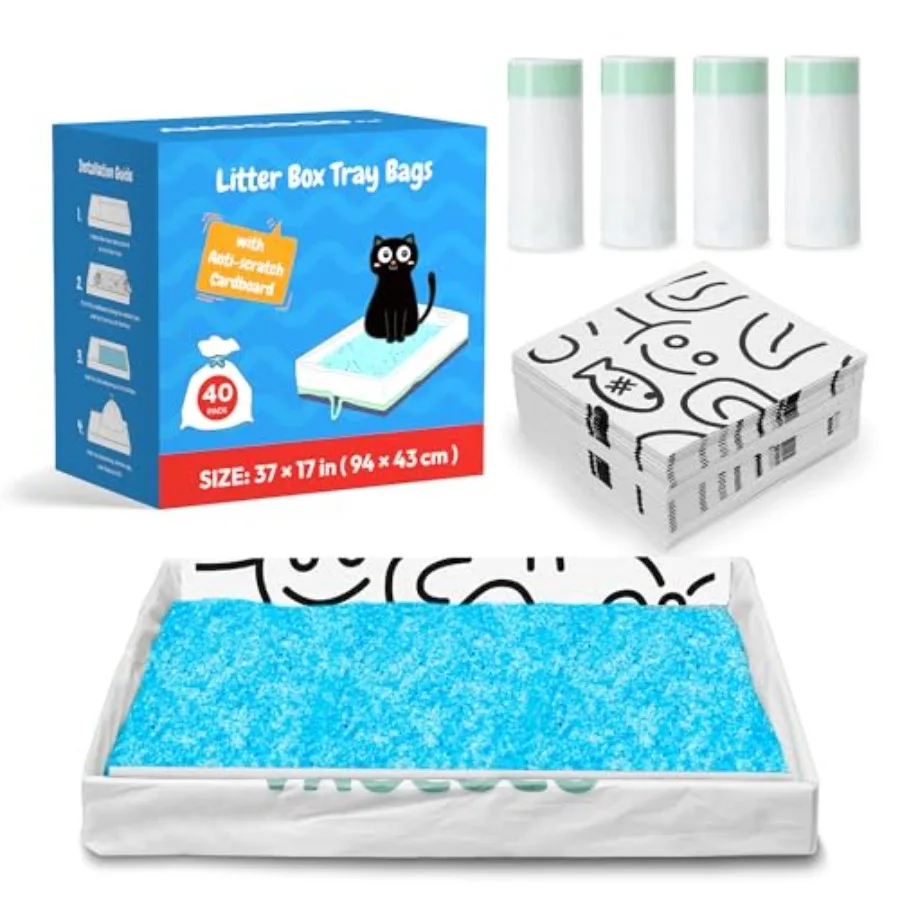 Cat Litter Bags, Compatible with PetSafe Scoopfree Crystal Plus, Pro, Smart Model Litter Box Tray Refill, with Anti-scratch Car
Cat Litter Bags, Compatible with PetSafe Scoopfree Crystal Plus, Pro, Smart Model Litter Box Tray Refill, with Anti-scratch Car
