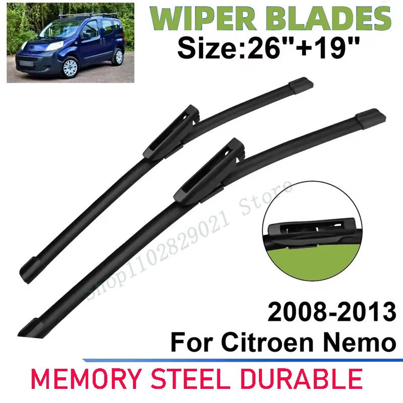 2PCS Wiper Blades Set Kit For Citroen Nemo 2008-2013 Front Windshield Brushes Windscreen Window Accessories
2PCS Wiper Blades Set Kit For Citroen Nemo 2008-2013 Front Windshield Brushes Windscreen Window Accessories