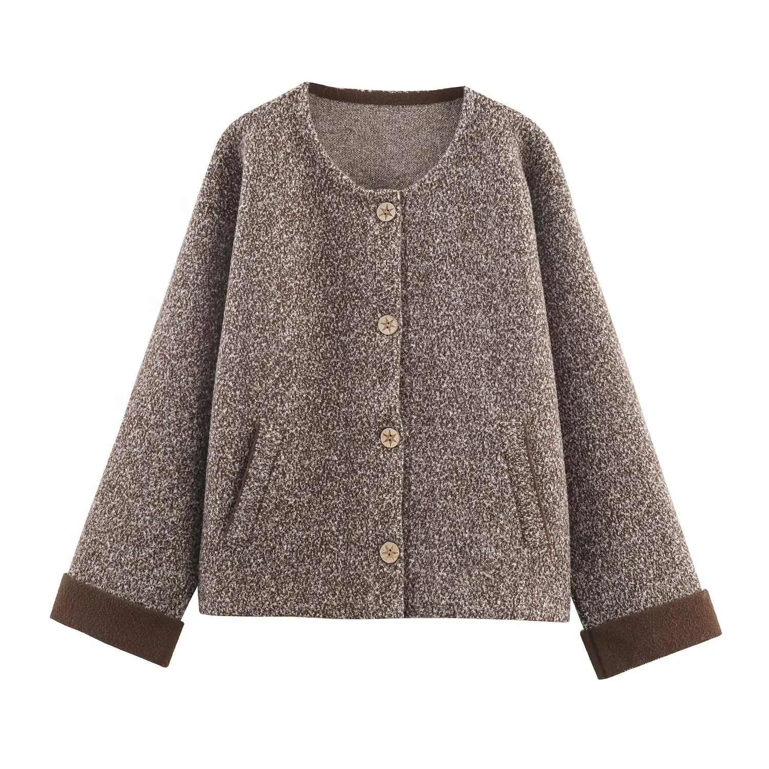 DiYiG женский 2025 зимний новый модный старый вязаный кардиган Qian Feng шикарное пальто на пуговицах с круглым вырезом верхняя одежда Mujer
DiYiG женский 2025 зимний новый модный старый вязаный кардиган Qian Feng шикарное пальто на пуговицах с круглым вырезом верхняя одежда Mujer