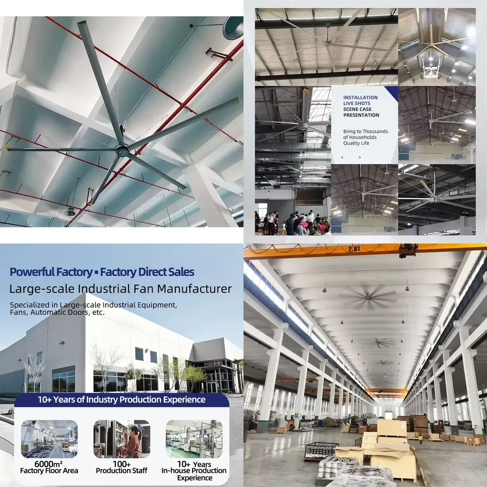 Hongfa HVLS Industrial Ceiling Fans 24ft Magnesium-Aluminum Alloy Blades Permanent Magnet Direct Drive 5-Year Warranty
Hongfa HVLS Industrial Ceiling Fans 24ft Magnesium-Aluminum Alloy Blades Permanent Magnet Direct Drive 5-Year Warranty