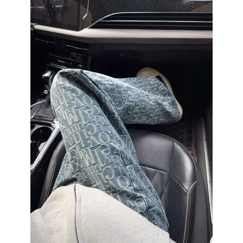 Men Jeans Loose Baggy Wide Straight Leg Letter print Casual Denim Trouser Patchwork Stylish Fashion trend Denim Pants
Men Jeans Loose Baggy Wide Straight Leg Letter print Casual Denim Trouser Patchwork Stylish Fashion trend Denim Pants