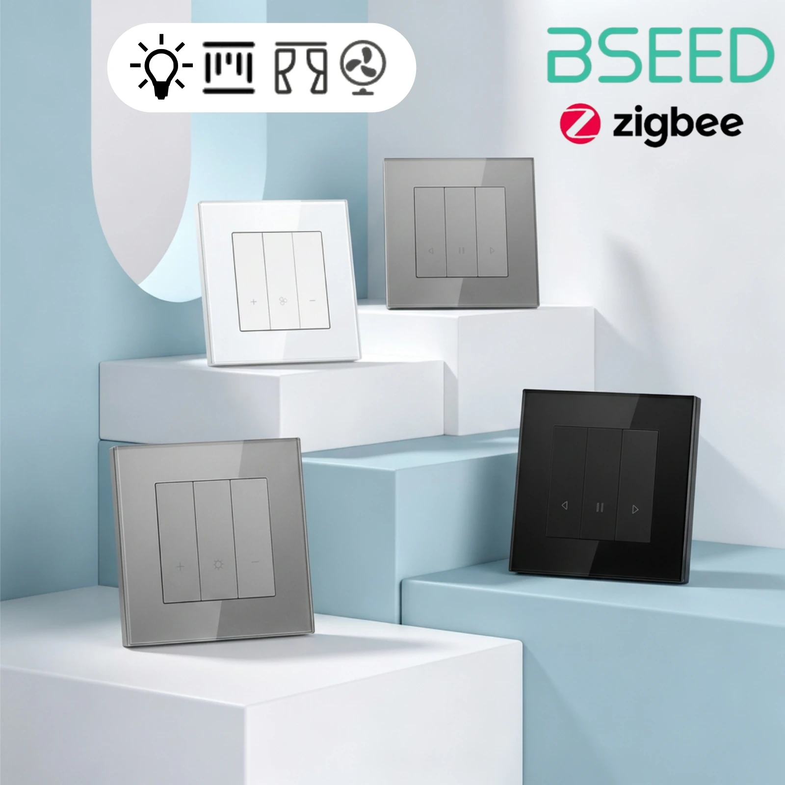 BSEED Blind Curtain Fan Speed Switches Zigbee Click Buttons Dimmer Switch For Tuya Smart Life App Google Home Alice Alexa
BSEED Blind Curtain Fan Speed Switches Zigbee Click Buttons Dimmer Switch For Tuya Smart Life App Google Home Alice Alexa