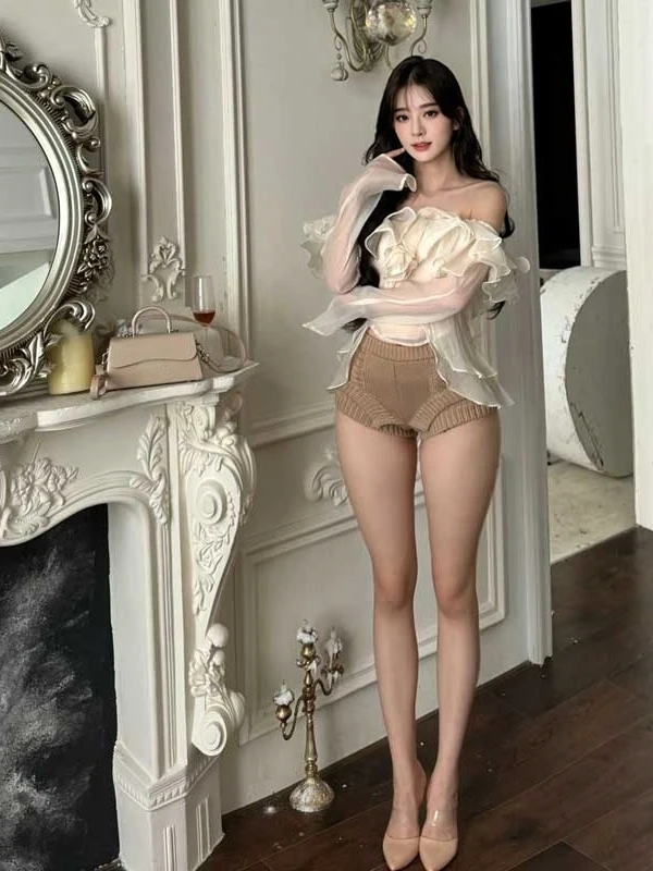 Unique Beautiful One oulder Hem irt Little ence Design Sense Lovely French Sle Long Sve Women's Top for Date
Unique Beautiful One oulder Hem irt Little ence Design Sense Lovely French Sle Long Sve Women's Top for Date