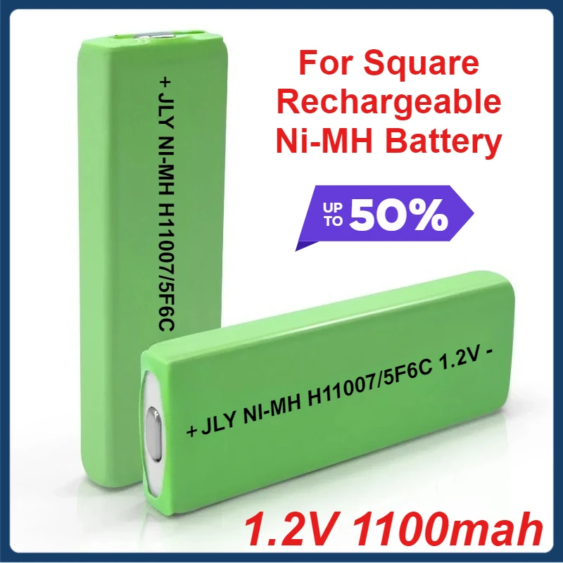 2Pcs/lot Rechargeable Square Ni-MH Battery 1.2V F6 1100mAh 5F6C NH-14WM for Portable Audio Devices Digital Recorders MD
2Pcs/lot Rechargeable Square Ni-MH Battery 1.2V F6 1100mAh 5F6C NH-14WM for Portable Audio Devices Digital Recorders MD