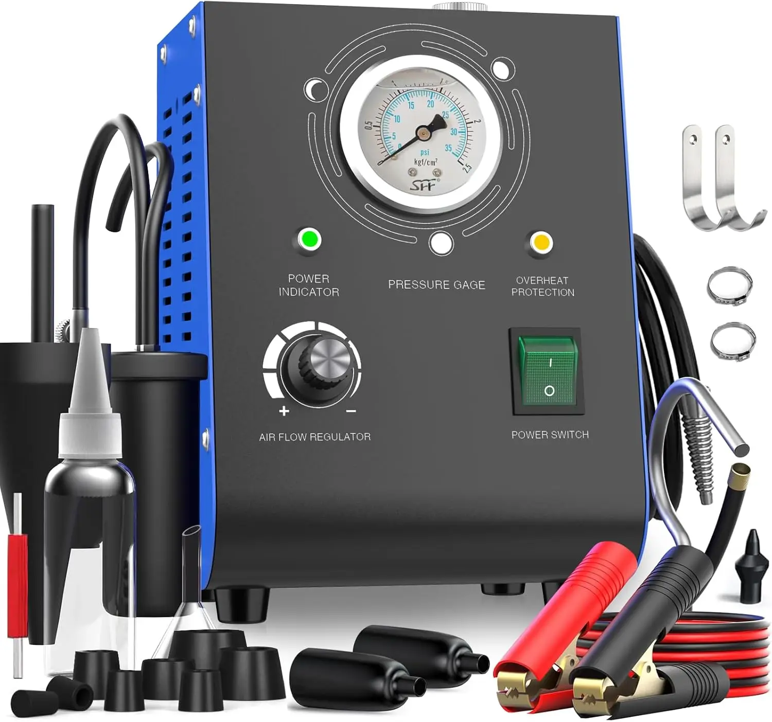 Automotive Smoke Machine Leak Detector, 19PSI Upgraded Dual Mode with Built-in Air Pump & Pressure Gauge, 12V DC EVAP Vacuum Exh
Automotive Smoke Machine Leak Detector, 19PSI Upgraded Dual Mode with Built-in Air Pump & Pressure Gauge, 12V DC EVAP Vacuum Exh