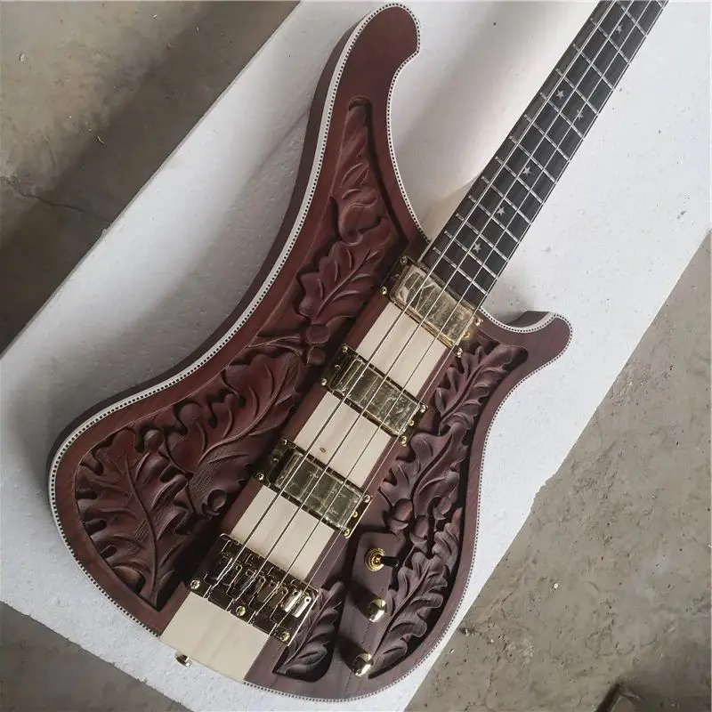 LR Regular Carved Pattern 4-String Electric Bass Guitar Customizable Favorite Color Free Shipping
LR Regular Carved Pattern 4-String Electric Bass Guitar Customizable Favorite Color Free Shipping