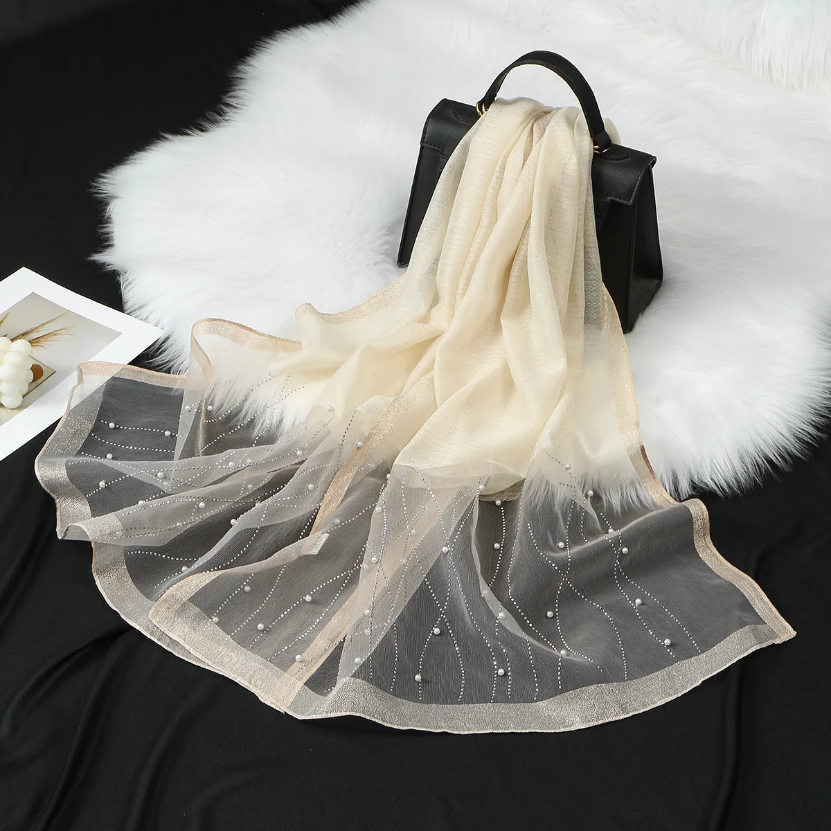Fashion Organza Lace Headscarf Women Sun Protection Shawl Travel Beach Long Scarf Beaded Scarves Wrap Bandanas Headband 190*70cm
Fashion Organza Lace Headscarf Women Sun Protection Shawl Travel Beach Long Scarf Beaded Scarves Wrap Bandanas Headband 190*70cm