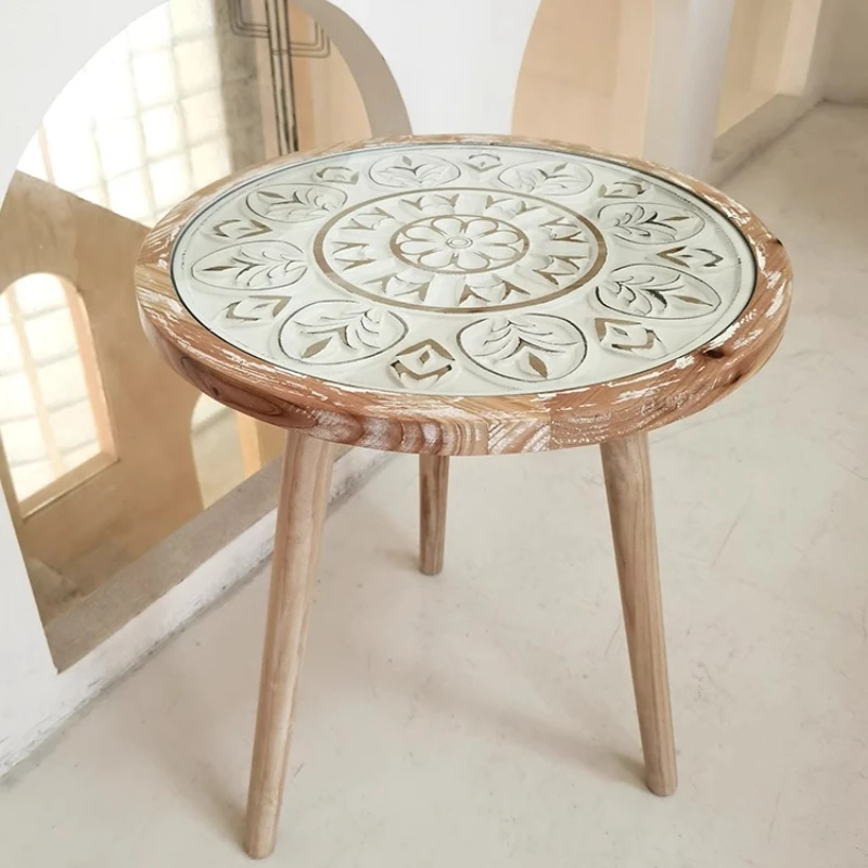 Moroccan Solid Acacia Round Table Iron Base Side Table for Patio/Balcony Nordic Farmhouse Coffee Table with Multi-Level Design
Moroccan Solid Acacia Round Table Iron Base Side Table for Patio/Balcony Nordic Farmhouse Coffee Table with Multi-Level Design