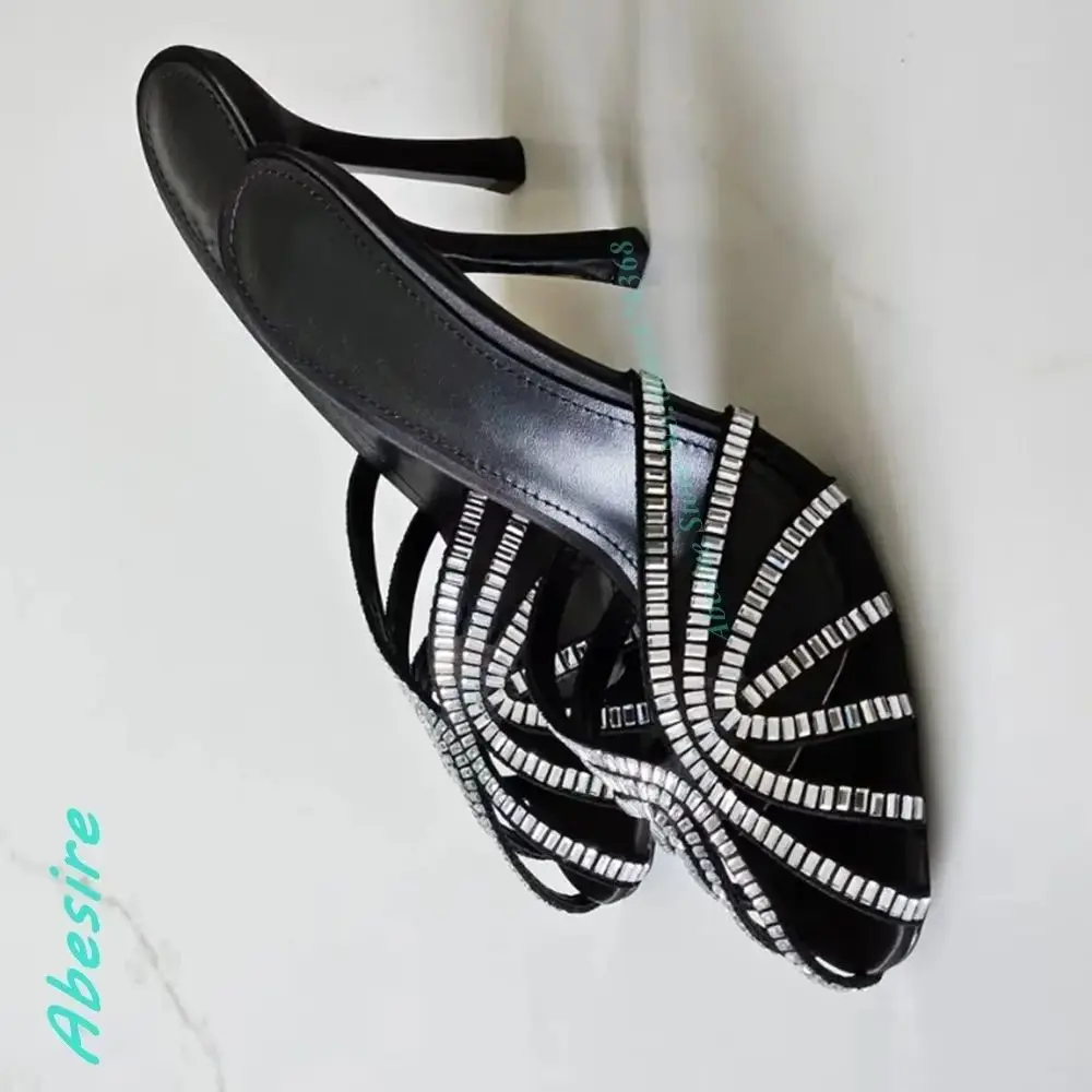 Bling Crystal Hollow Out Splicing Round Toe Stiletto Heels Women's Slippers Solid Slippers Sexy Party Slingback Slip On Shoes
Bling Crystal Hollow Out Splicing Round Toe Stiletto Heels Women's Slippers Solid Slippers Sexy Party Slingback Slip On Shoes